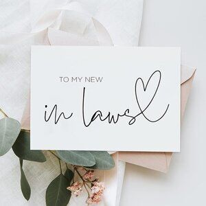 NEW! Pack of 24 - “To My New In Laws” Greeting Cards
